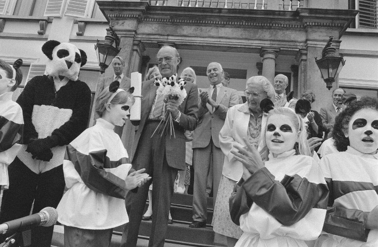Dutch Prince Bernhard, Princess Juliana and panda children
